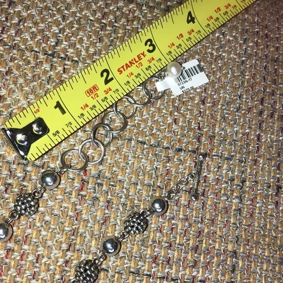 MICHAEL DAWKINS Starry Night Sterling Clusters, Silver Globes, Pearl Necklace - Picture 16 of 17